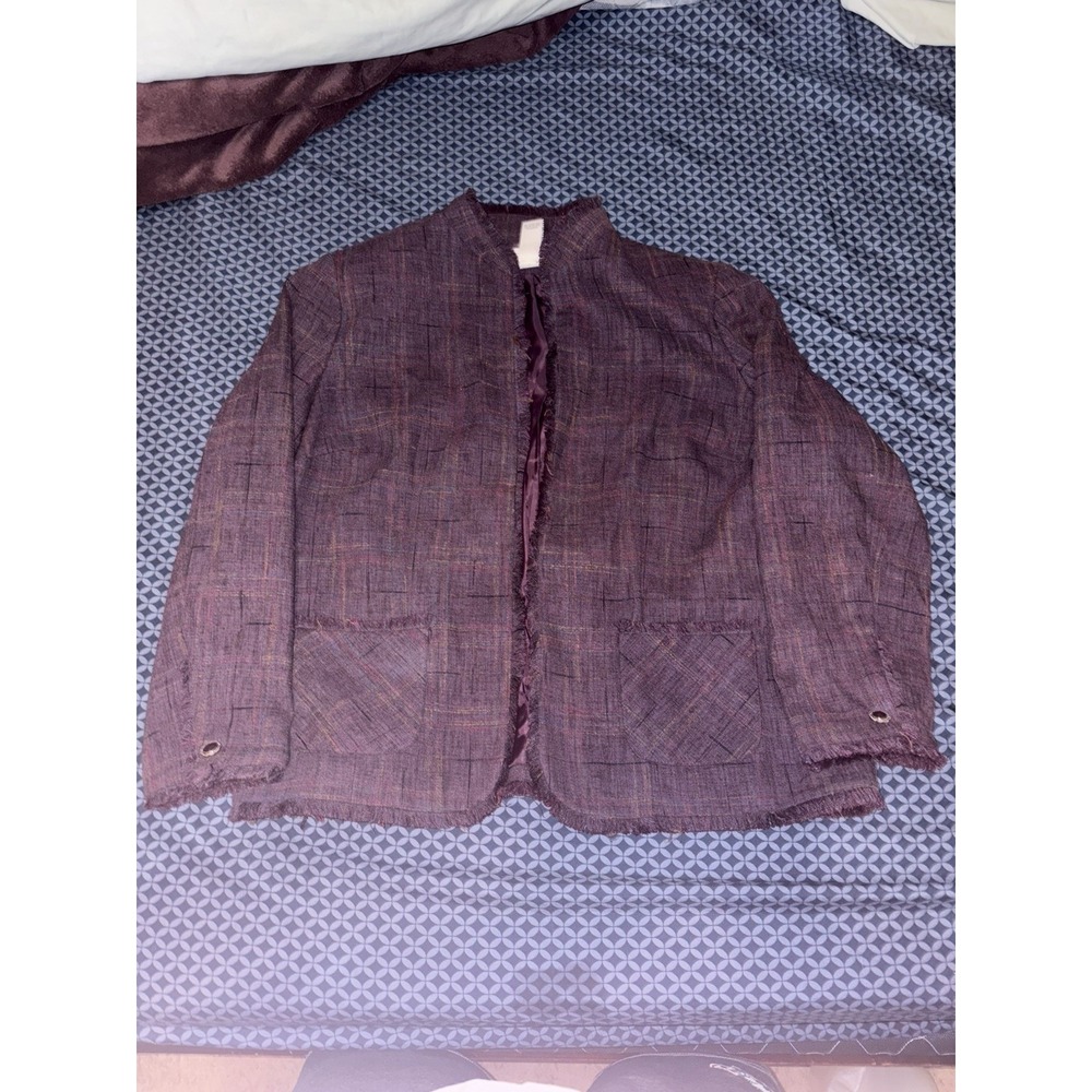 Sag Harbor Pant Suit Womens W18 Purple 2-Piece Long Sleeve
